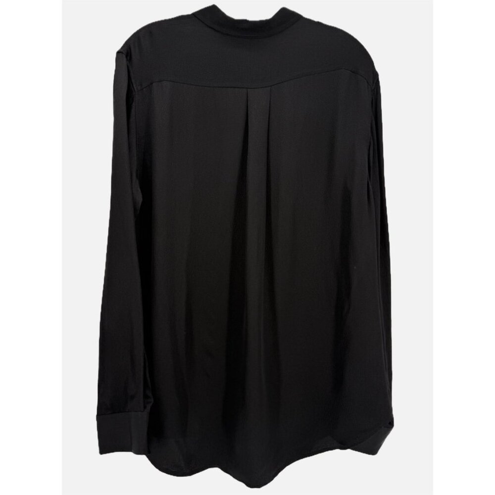 Everlane Satin Black Button Down Top 12 - Picture 3 of 8